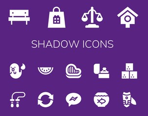 Modern Simple Set of shadow Vector filled Icons