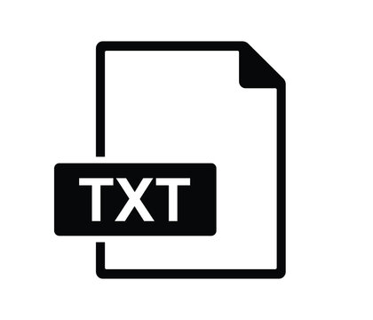 TXT file document icon. Download TXT button icon isolated, TXT file symbol