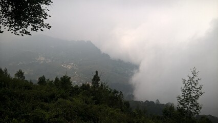 fog in the mountains