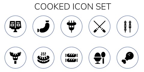 cooked icon set