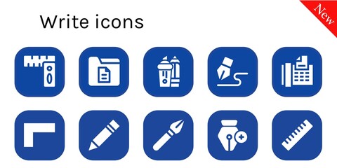 Modern Simple Set of write Vector filled Icons