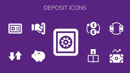 deposit icon set