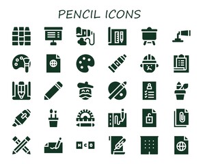 pencil icon set