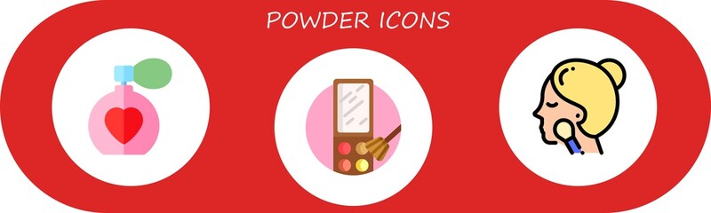 powder icon set