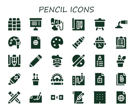 pencil icon set
