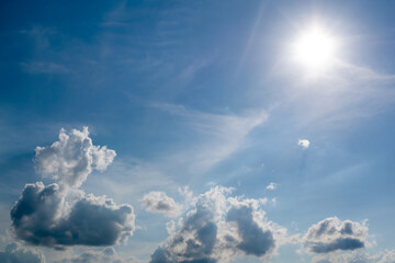 Beautiful clouds in natural color. Background texture.