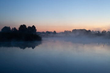 sunrise over the river