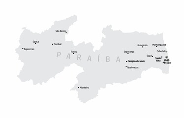 Paraiba State map