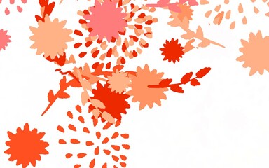Light Red vector elegant template with flowers