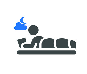 reading book at night icon
