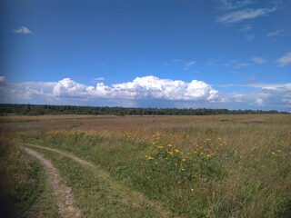mountain landscape with blue sky