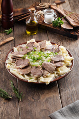 Kazakh national dish beshbarmak