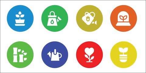 Modern Simple Set of sprout Vector filled Icons