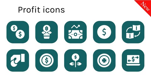 profit icon set