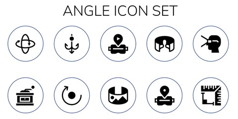 Modern Simple Set of angle Vector filled Icons