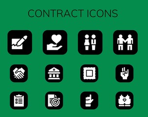 Modern Simple Set of contract Vector filled Icons