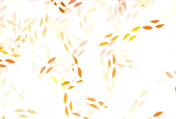Fototapeta na wymiar Light Red, Yellow vector elegant pattern with leaves.