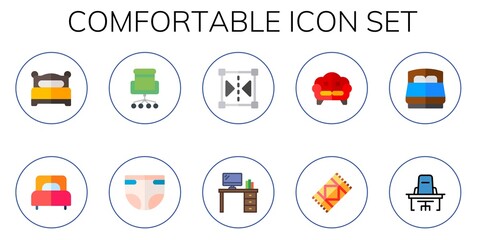 comfortable icon set