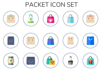 packet icon set