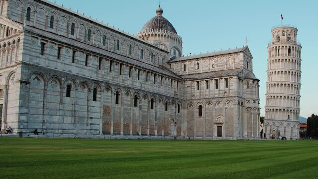 Medieval Cathedral of Pisa near the Leaning Tower of Pisa