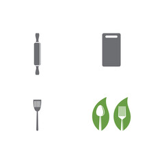 Set Kitchen icon cooking tools