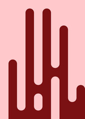 Maroon color Abstract Rounded Color Lines halftone transition background illustration