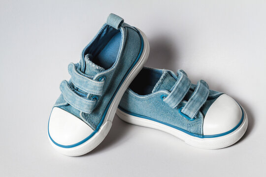 Children's sneakers of blue color