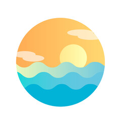 夕日のアイコン&グラフィック