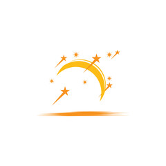 Star and moon logo illustration