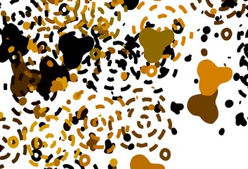 Light Green, Yellow vector pattern with random forms.