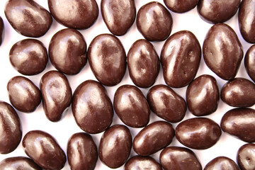 dark chocolate candies, raisin candy