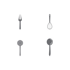 Set Kitchen icon cooking tools