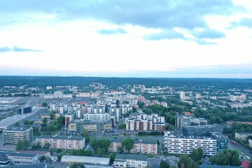 aerial view of the city