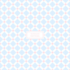 Cover template design with blue pink and white geometric pattern