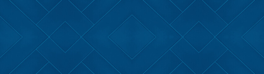 Dark phantom blue seamless abstract grunge pattern square rhombus diamond herringbone tiles texture...