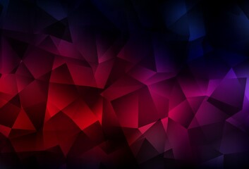 Dark Pink, Red vector triangle mosaic texture.