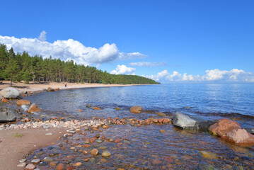 Lake at sunny day.