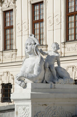 Obraz premium Statue of Belvedere Museum Vienna, Austria