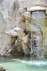 Fototapeta na wymiar Rome Italy Fountain Of The Four Rivers on Piazza Navona detail