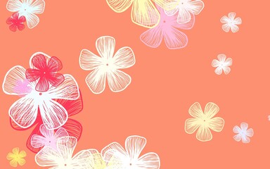 Light Multicolor vector elegant template with flowers.