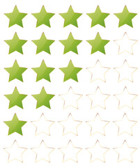 5 green stars for customer produkt rating 