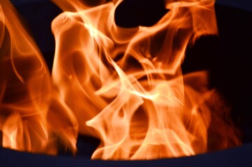 fire in the fireplace