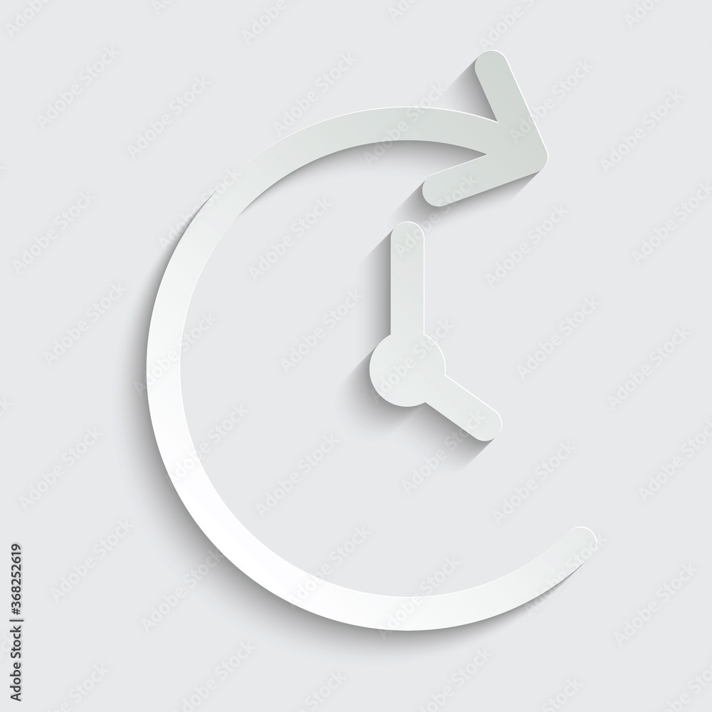 Poster paper clock vector icon time icon vector logo