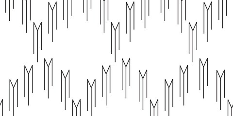 Naklejka premium Seamless pattern with abstract geometric line texture. Light modern simple wallpaper, tile backdrop, monochrome graphic element. Black background
