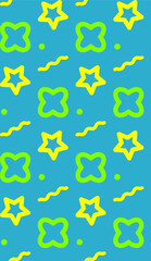Fototapeta premium zigzag and symbols on a seamless summer pattern.