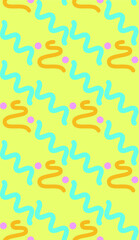 elements and  dot on a seamless summer pattern.