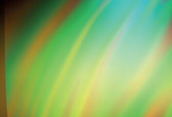 Dark Green, Yellow vector blurred shine abstract texture.