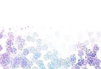 Light Blue, Red vector template with chaotic shapes.