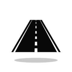 Road vector illustration in trendy flat style. Road symbol for your web site design, logo, app, UI Vector EPS 10.	