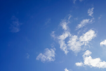 Natural background of blue sky with clouds